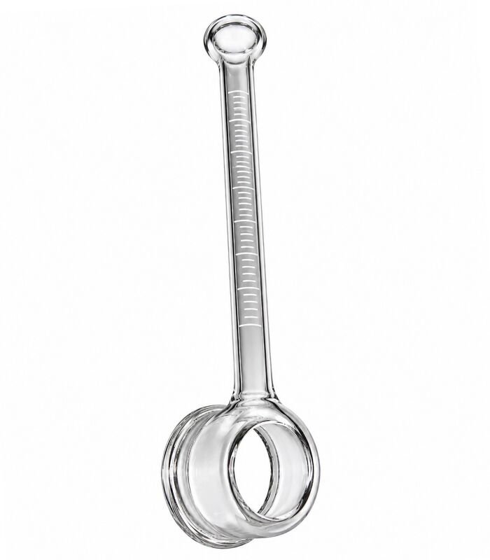 Tubo Karsten de vidro tipo cachimbo de parede.