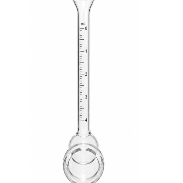 Tubo Karsten de vidro tipo cachimbo de parede.