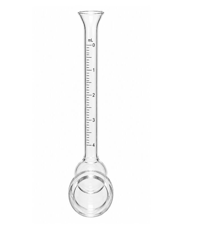 Tubo Karsten de vidro tipo cachimbo de parede.
