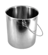 Balde de 5 litros em inox 304.