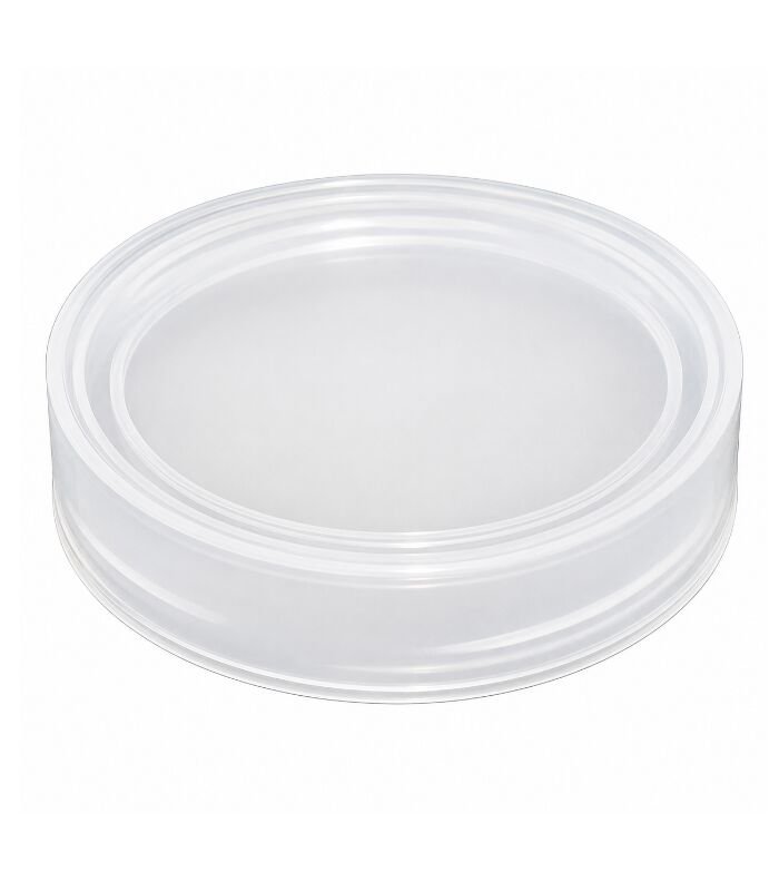 Tampa Plástica 63mm Baixa Cristal